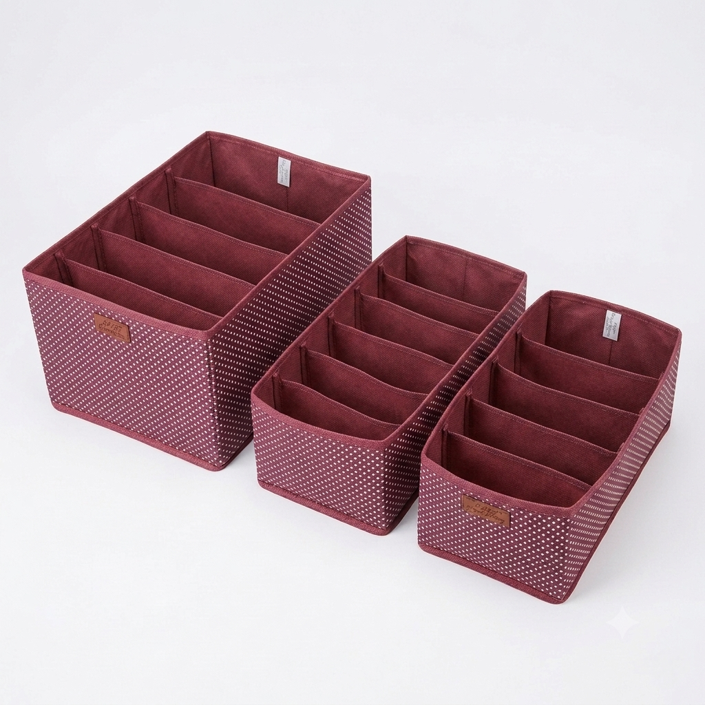 Foldable Fabric Wardrobe Organizer Set of 3
